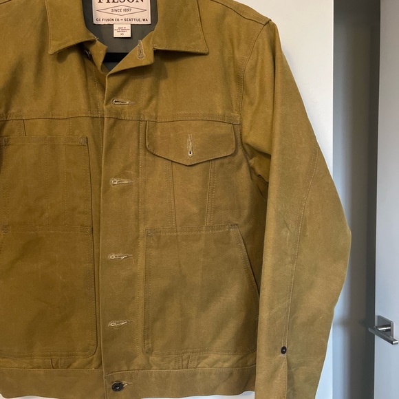 Filson Men's Tincloth Short Lined Cruiser Jacket - Picture 3 of 6